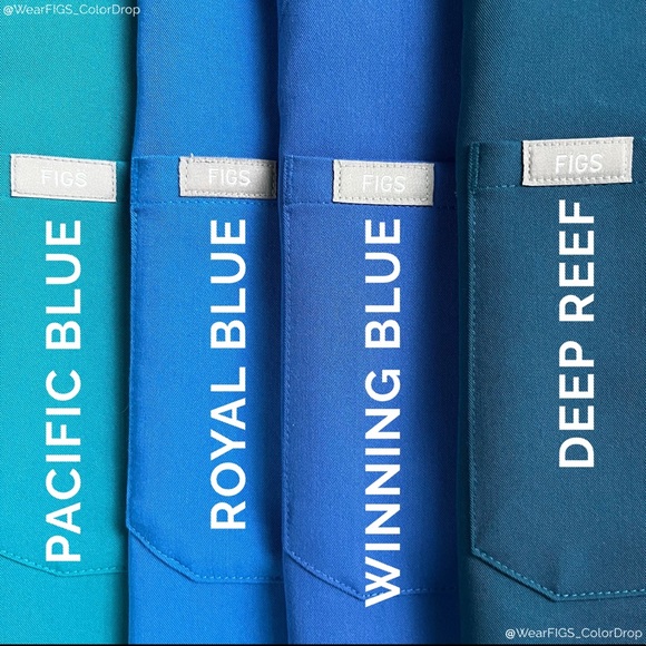 FIGS Sydney Scrub Jacket Size L - Pacific Blue - Picture 7 of 7